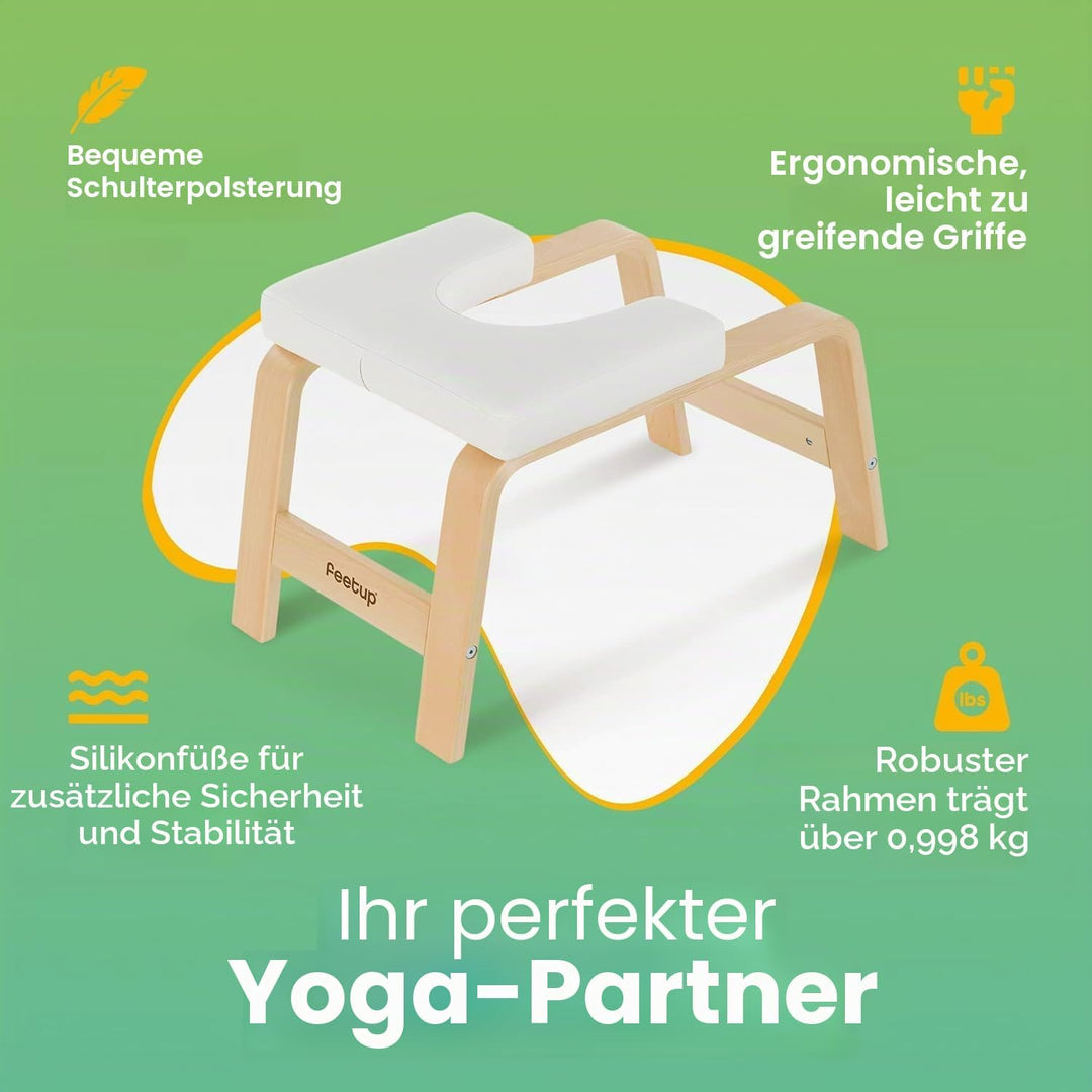 FeetUp Trainer The Original - Yoga kopfstandhocker, Yoga Inversion Bank, Simply and Safely Reverse.