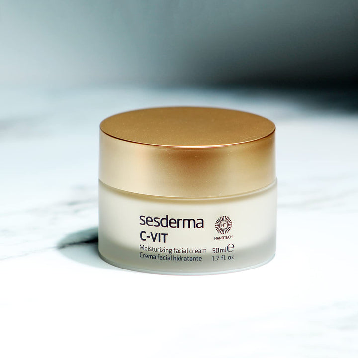 Sesderma | C-Vit Feuchtigkeitsspendende Gesichtscreme | Vitamin C | Hydratisierte und Strahlende Hau