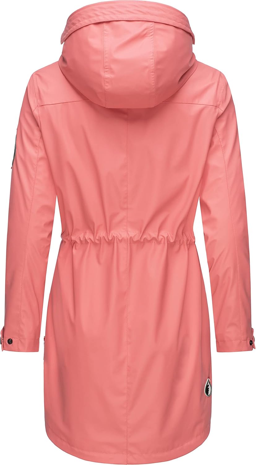 Navahoo Damen wasserdichter gefütterter Regenmantel Deike S Rose Coral, S Rose Coral