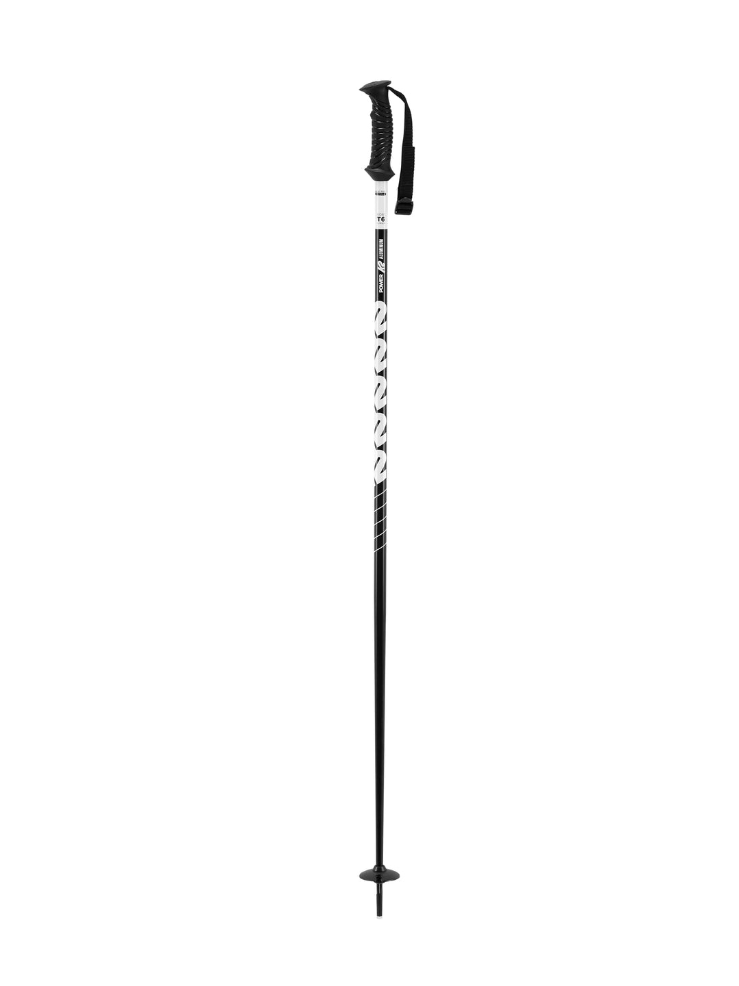 K2 Herren Power Alu Black Skistock 120 Schwarz, 120 Schwarz
