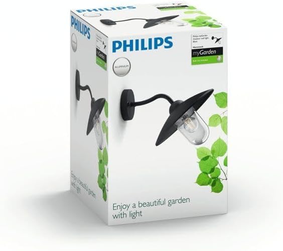 Philips myGarden Hammock Wandleuchte, 1x60W, Schwarz