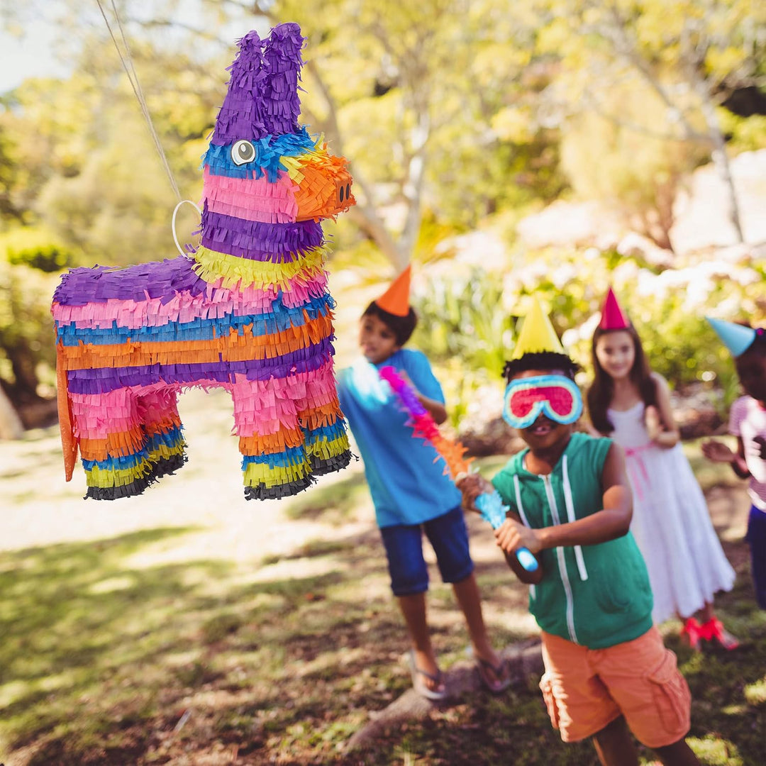 Relaxdays 2er Set Pinata Esel, zum Aufhängen, Kinder, Mädchen, Jungs, Geburtstag, zum Befüllen, HxBx