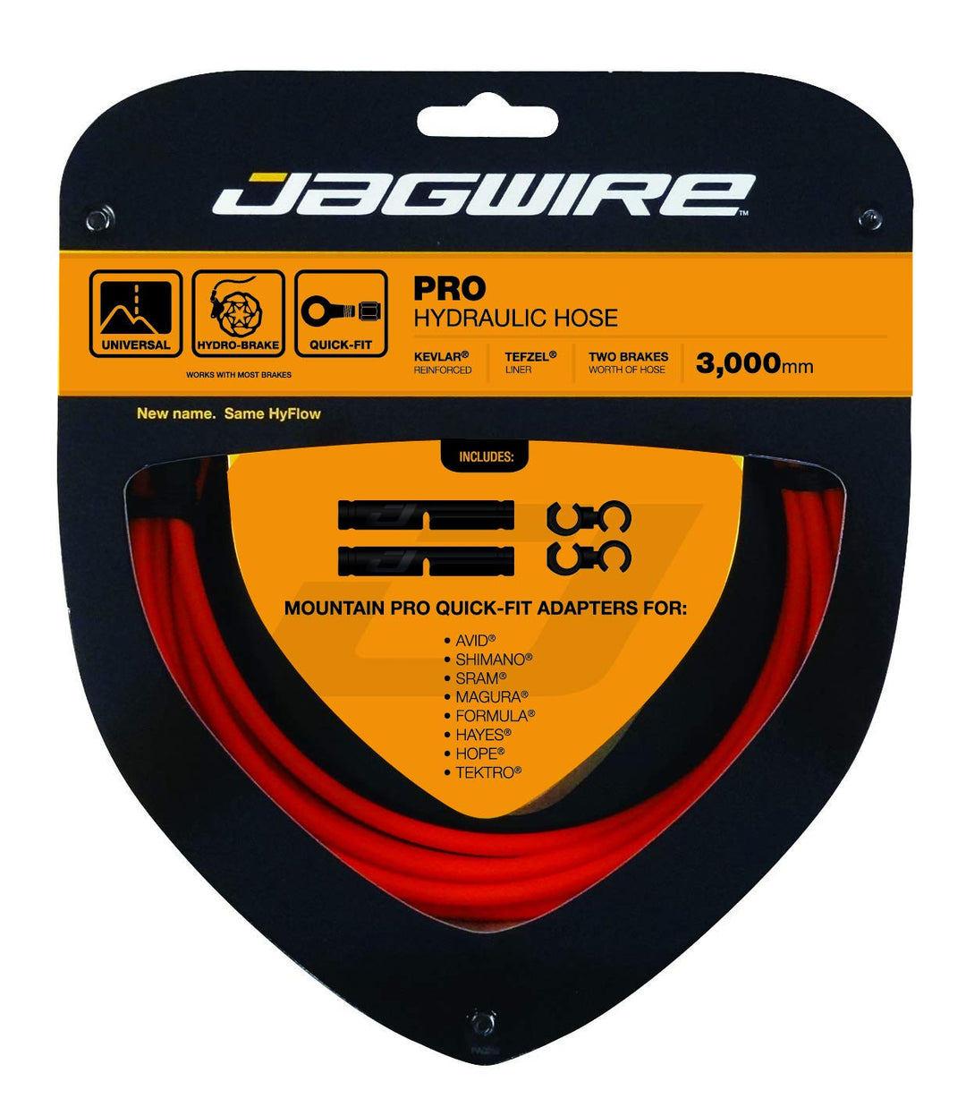 Jagwire BREMSLEITUNGSET HYFLOW (Teflon/Kevlar) 3000MM ORANGE 3 m Orange, 3 m Orange