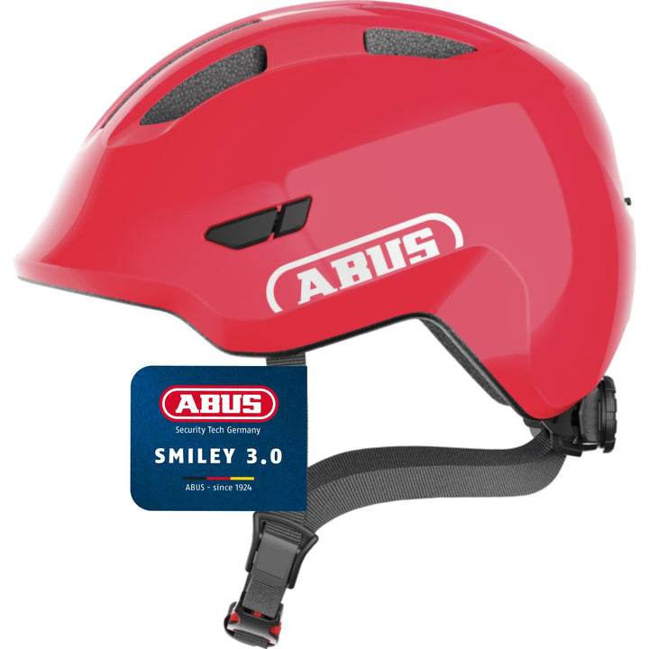 ABUS Kinderhelm Smiley 3.0 - Fahrradhelm mit tiefer Passform, kindergerechten Designs & Platz für ei
