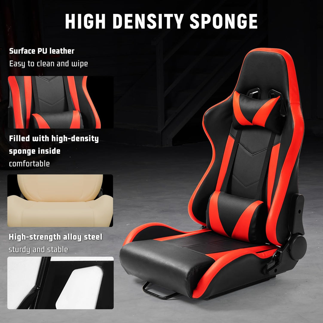 Dardoo Racing Gaming Bucket Seat mit verstellbaren Doppel Slide Adapt Racing Simulator Cockpit Drivi