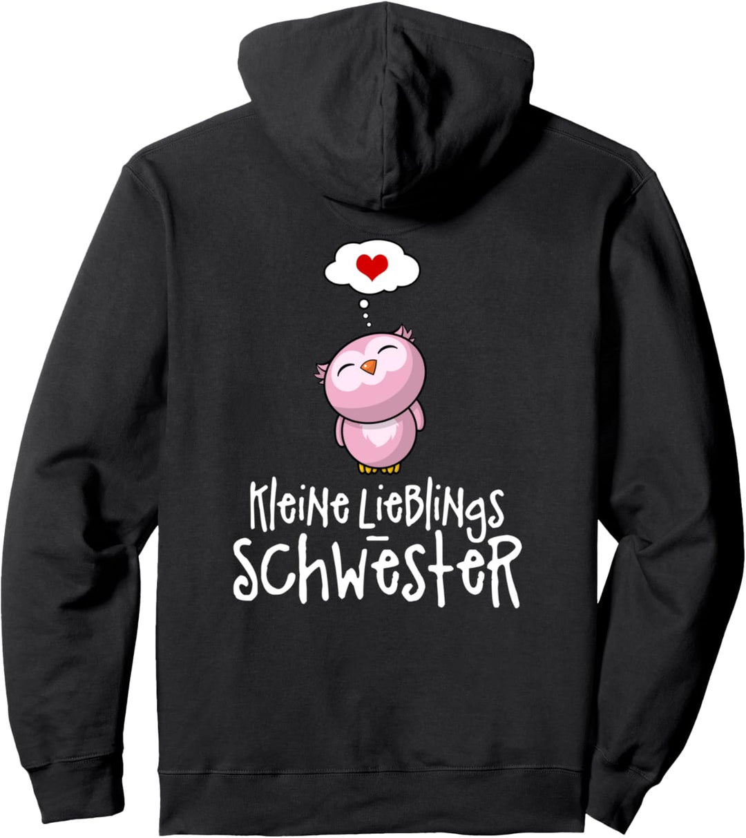 Kleine Lieblingsschwester Schwestern Eule Eulen Geschwister Pullover Hoodie