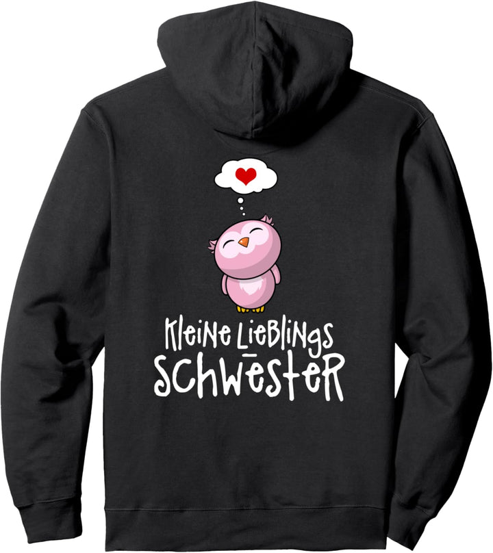 Kleine Lieblingsschwester Schwestern Eule Eulen Geschwister Pullover Hoodie
