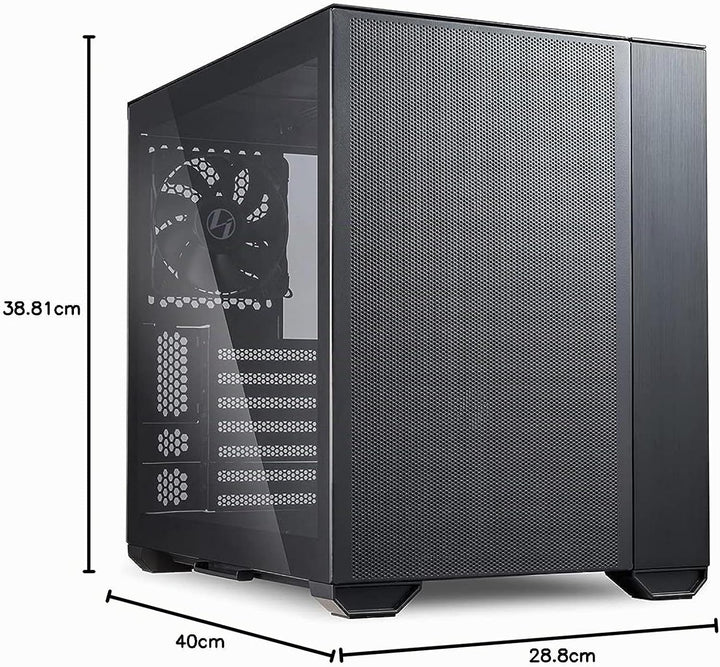 Lian Li O11 Air Mini PC-Gehäuse (SPCC/Aluminium/gehärtetes Glas, ATX, Mini-Tower) Schwarz, O11 AIR M