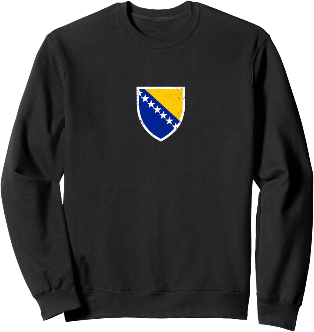 Bosnien Vintage Wappen Bosnische Flagge Stolzer Bosnier Sweatshirt