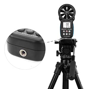 AIOMEST Windmesser, Digital Anemometer Windmesser Windmessgerät Handheld, AI-866A Windmesser CFM Win