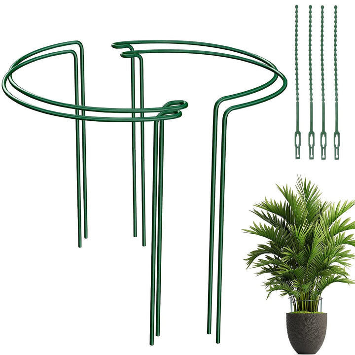 4Stück staudenhalter rund, 40cm Hoch Ø25cm pflanzenstütze, Monstera rankhilfe zimmerpflanzen Für Gro