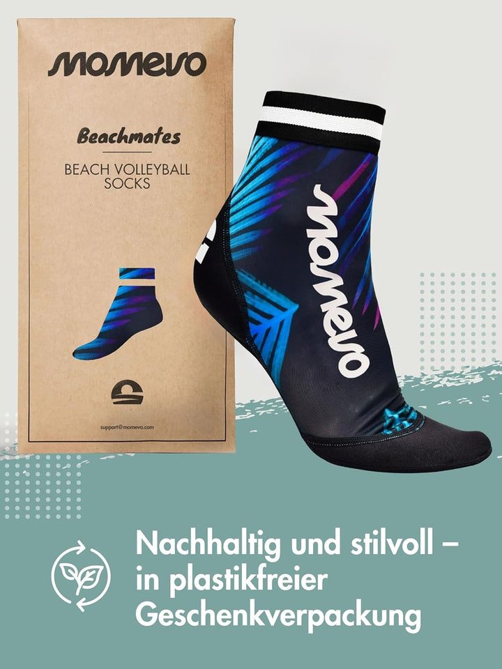 Momevo Beachmates Beachvolleyball Socken - schützende Beachsocken aus Neopren und Elasthan - idealer