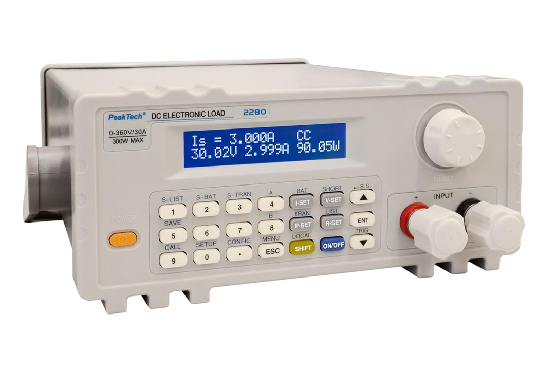 PeakTech 2280 – Programmierbare DC-Elektronische Last 300W mit genauem LCD-Display, USB-to-COM Adapt