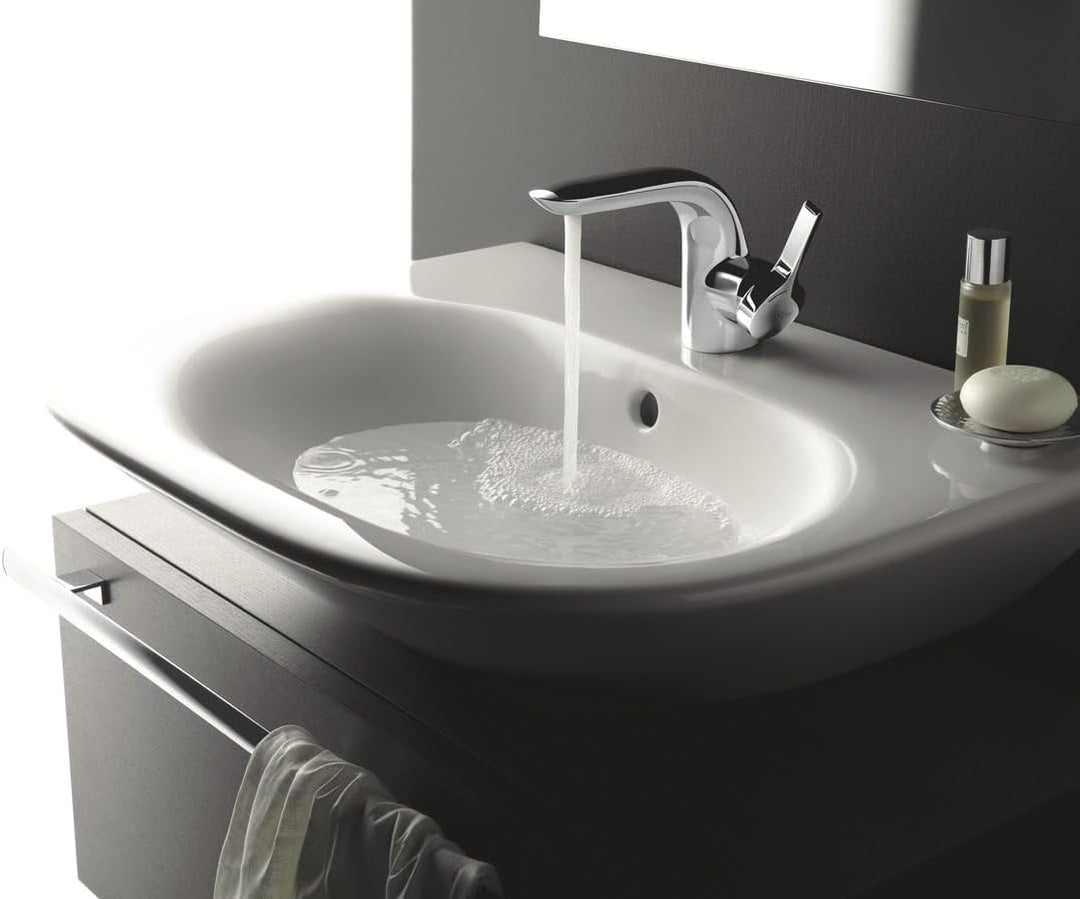 Ideal Standard A4260AA Melange Waschtischarmatur mit Zugknopf-Ablaufgarnitur mit flex.