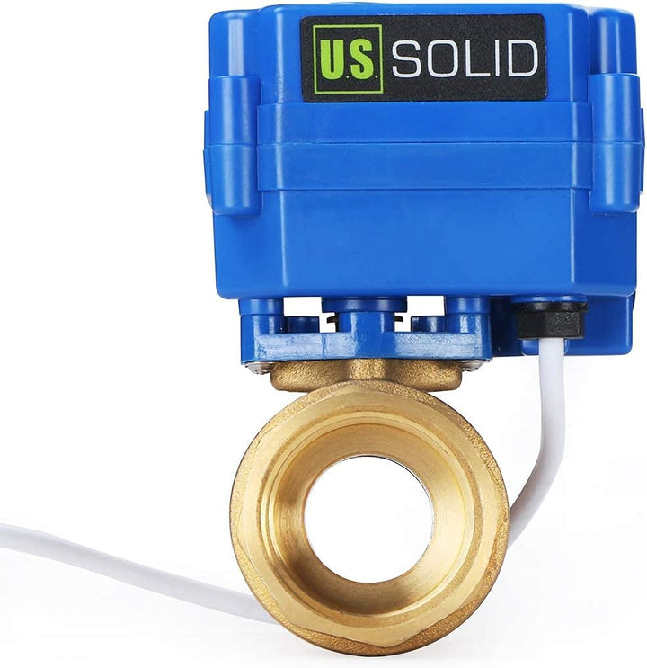U.S. Solid 1" Motorkugelhahn Messing Elektrische Zonenventil, 9-24V DC, 2 Drähte, umgekehrte Polarit