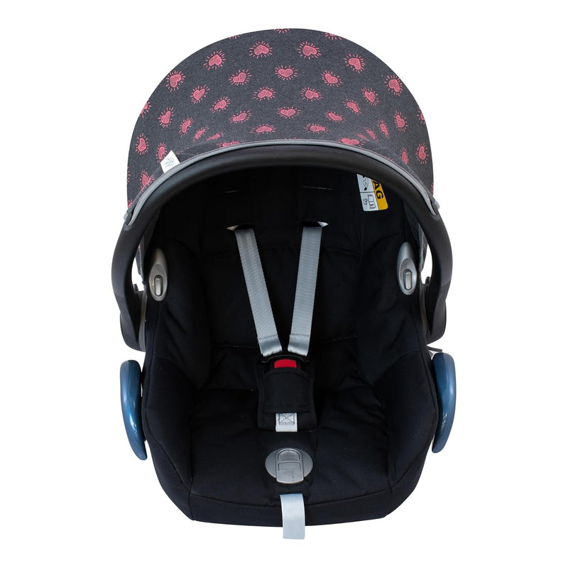 JYOKO KIDS Sonnenverdeck kompatibel mit Maxi-Cosi Cabriofix Gruppe 0 (Fluor Heart) Flúor Heart, Flúo