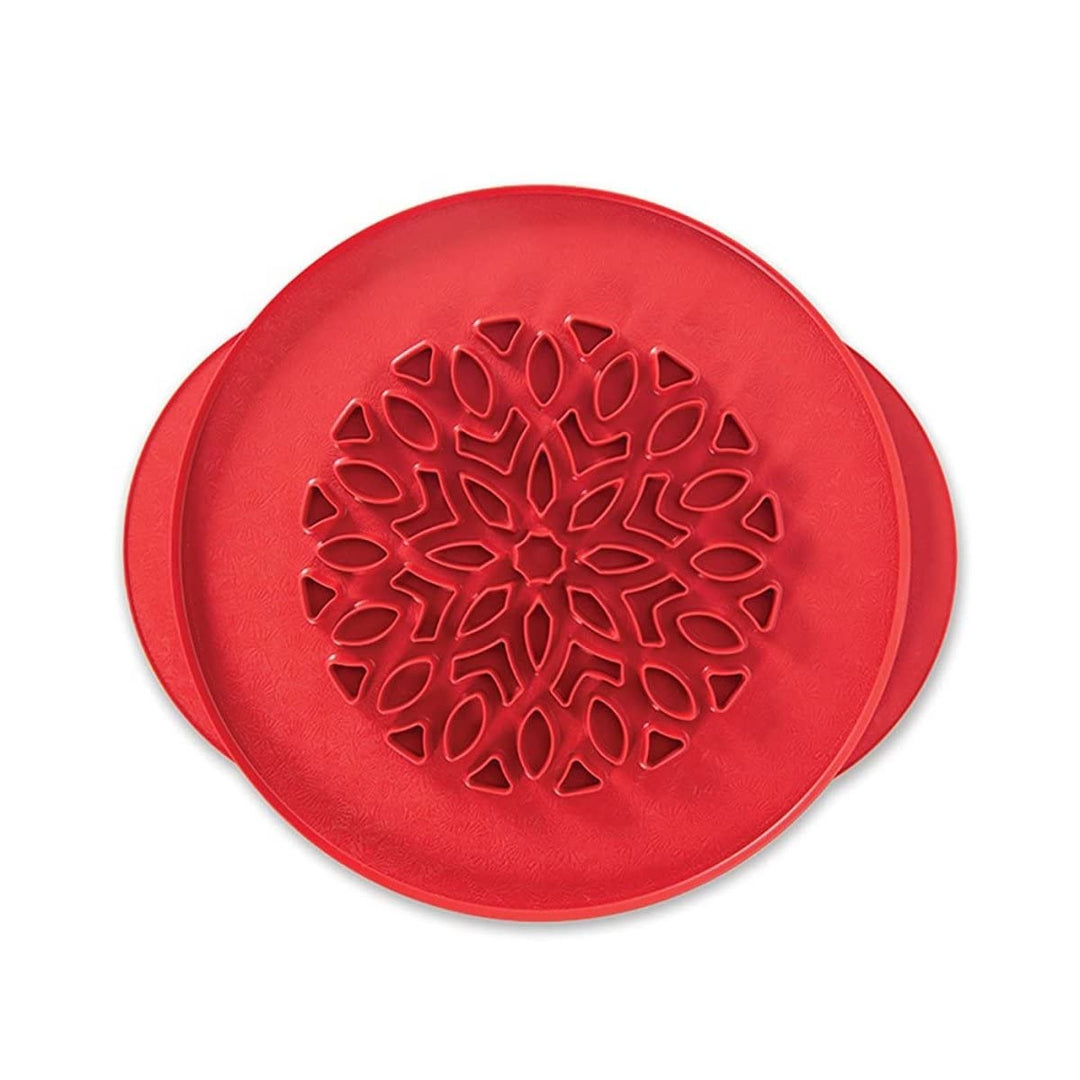 Nordic Ware Tortenaufsatz mit Gittermuster und Herzen, 30,5 cm Ausstechform mit Gittermuster und Her