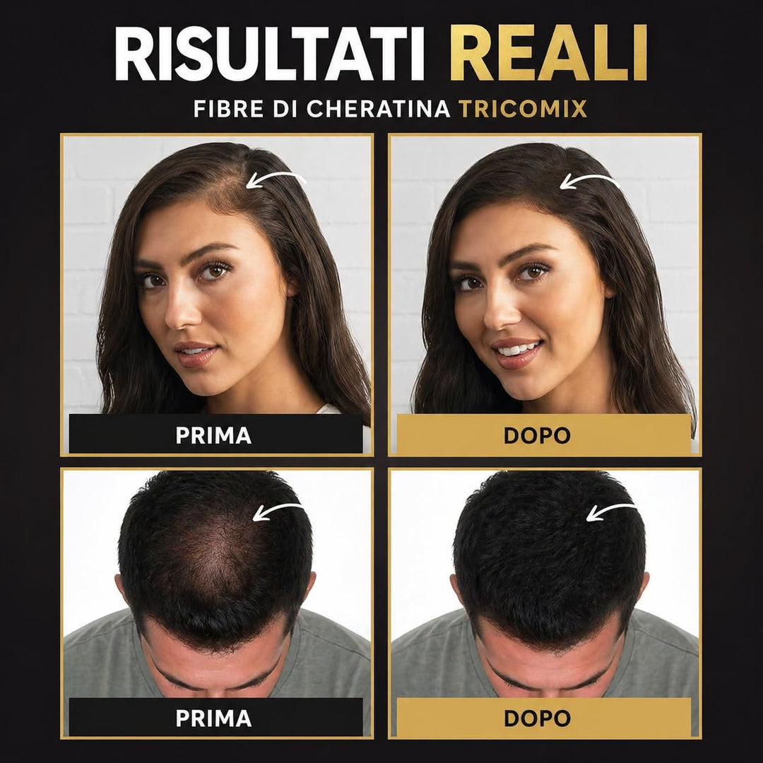 Tricomix Fibre Blond 12gr - Volumisierende Keratinfasern Mit Anti-Haarausfall-Effekt 12 grammi Biond