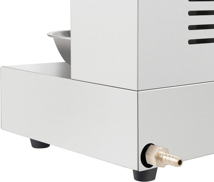 3000W Professionelle Gas-Schawarma-Grillmaschine Edelstahl Vertikalgrill mit 2 Keramikbrennern & 360