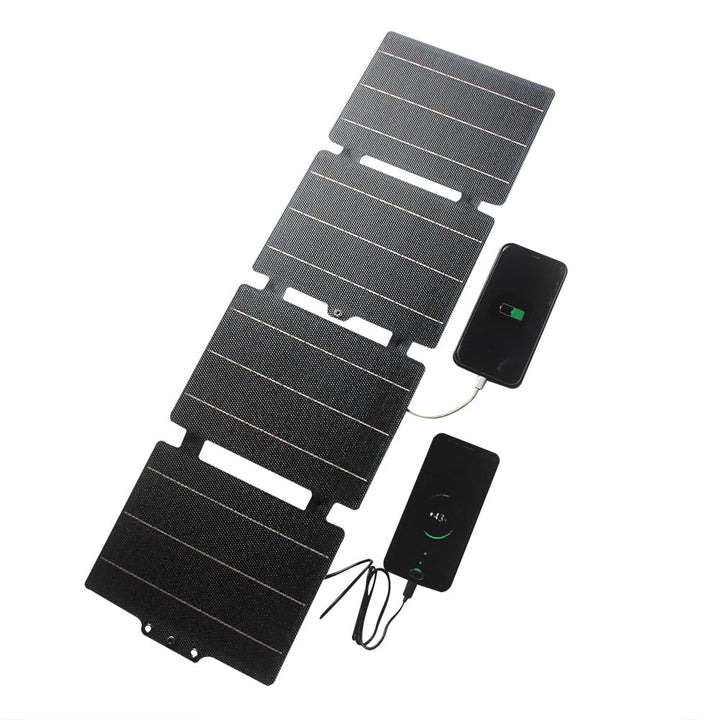 Tragbares Solarladegerät, 25 W, faltbar, ETFE, Flexibles Solarpanel mit USB-C/DC/USB-Ausgängen für P