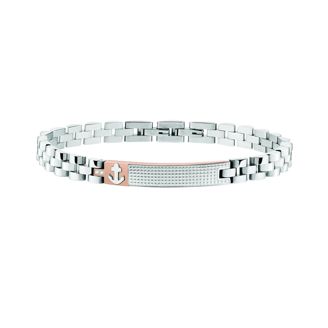 Sector No Limits Herrenarmband, Kollektion MARINE, Länge 21 cm, aus Edelstahl und PVD-Roségold - SAD