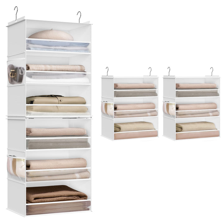 SONGMICS Hängeorganizer, Schrank-Organizer, Hängeregal aufteilbar, Hängeaufbewahrung, faltbar und pl