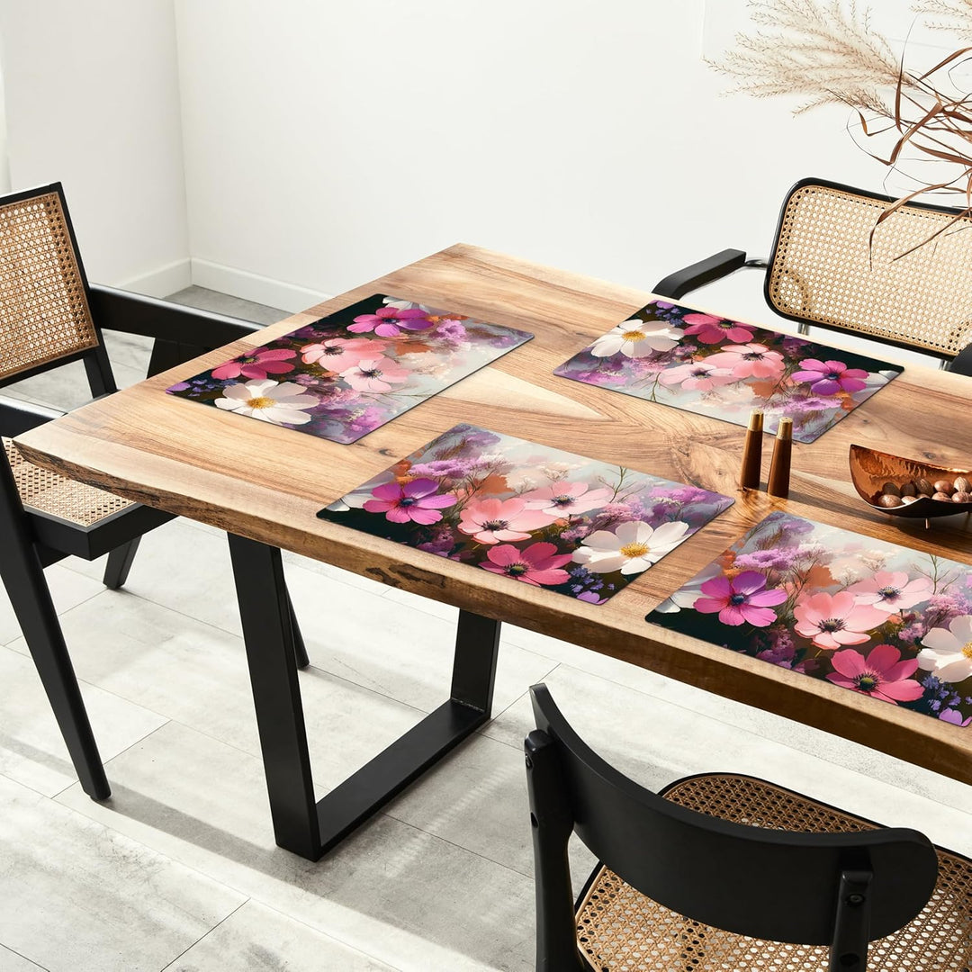 KitchenYeah© Platzsets Abwaschbar 6-Teilig 45x30 cm Tischsets Platzdeckchen rutschfeste Platzset Unt