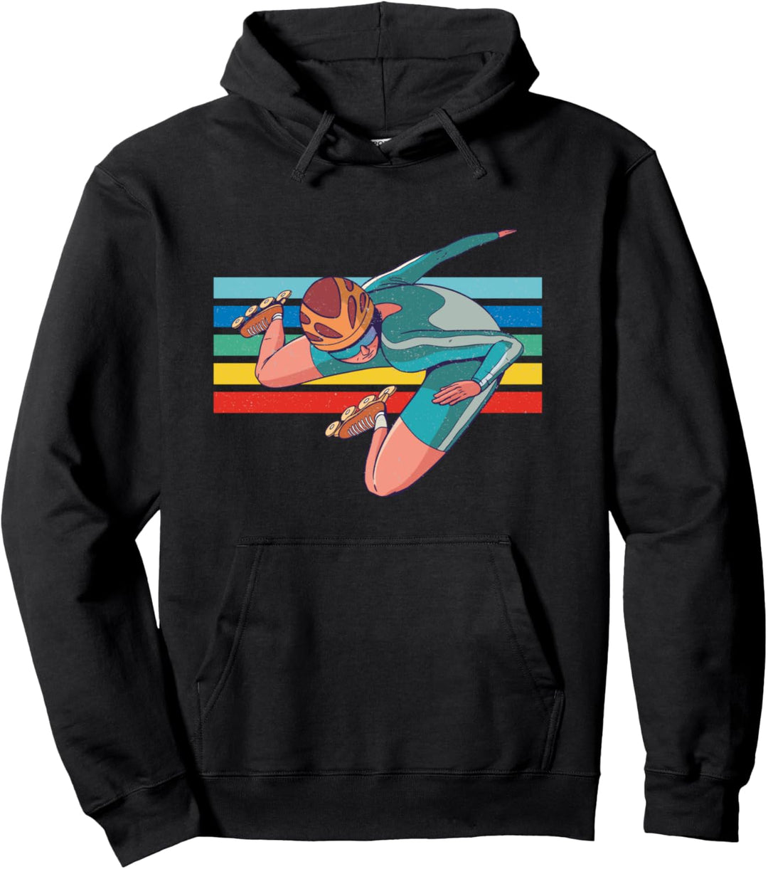 Skater Skating Rollschuhläufer Skate Rollschuhe Geschenk Pullover Hoodie
