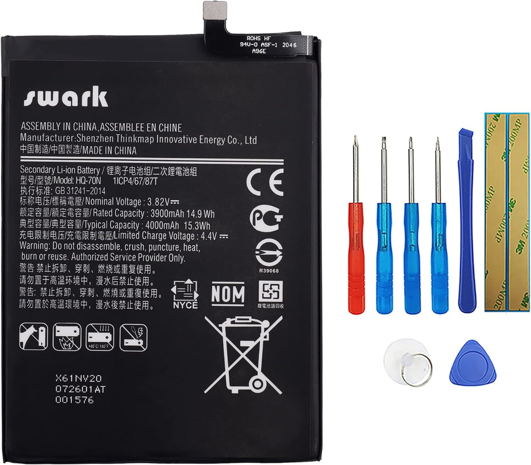 Swark HQ-70N Akku Kompatibel mit Samsung Galaxy A11 A115F SM-A115M SM-A115F SM-A115U with Tools