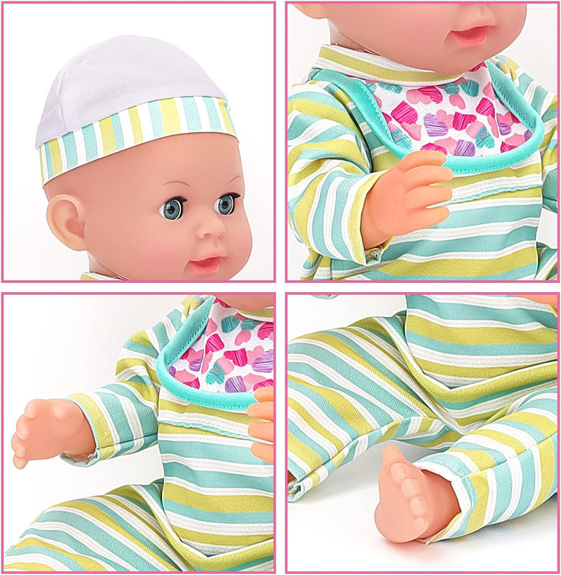 deAO 6 Puppenkleider Set, Puppenkleidung Outfits für 30 cm 33CM 35CM 36CM Neugeborene Babypuppen Jun