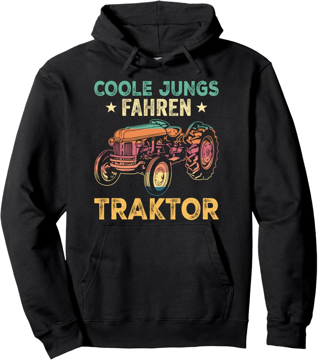 Coole Jungs fahren Traktor Pullover Hoodie