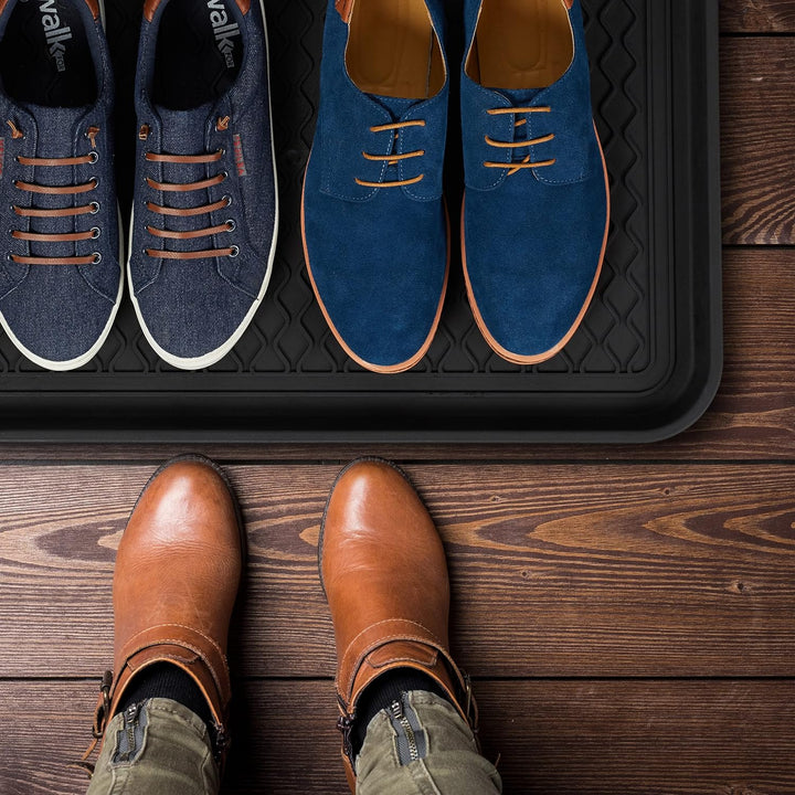 Relaxdays Schuhabtropfschale XL, 3er Set, Unterlage für nasse Schuhe, 60 x 40 cm, grosse Schuhablage