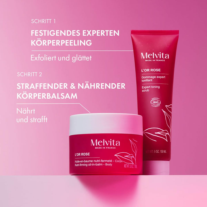Melvita - Gommage Expert Tonificante - L'Or Rose - Straffendes Körperpeeling - Peelt und glättet die