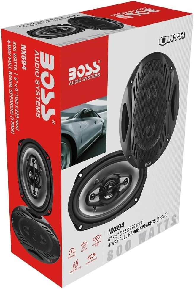 Set FÜR BOSS Audio Systems NX694 2 Koaxiallautsprecher 6 x 9 4-Wege, 15,2 x 22,9 cm, 400 Watt rms, 8