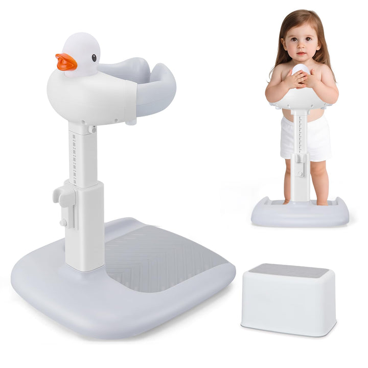 Baby Badewannenständer Duschständer Höhenverstellbar,Baby Dusche Ständer mit AntiRutsch-Basis,Stehhi