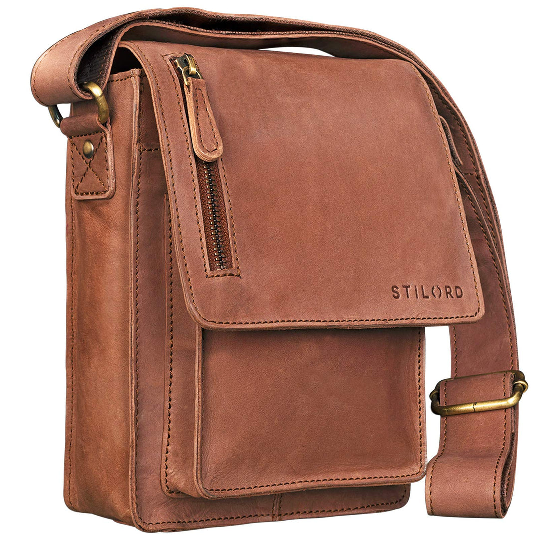 STILORD 'Finn' kleine Umhängetasche Herren Schultertasche Vintage Messenger Bag 8,4 Zoll Tablettasch