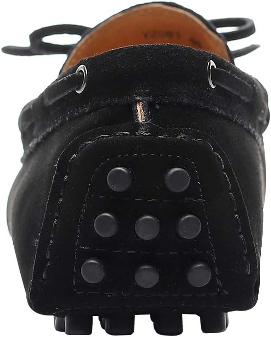 Jamron Herren Weich Wildleder Fahrschuhe Halbschuhe Handgefertigt Moccasin Slippers Grosse Grösse 41