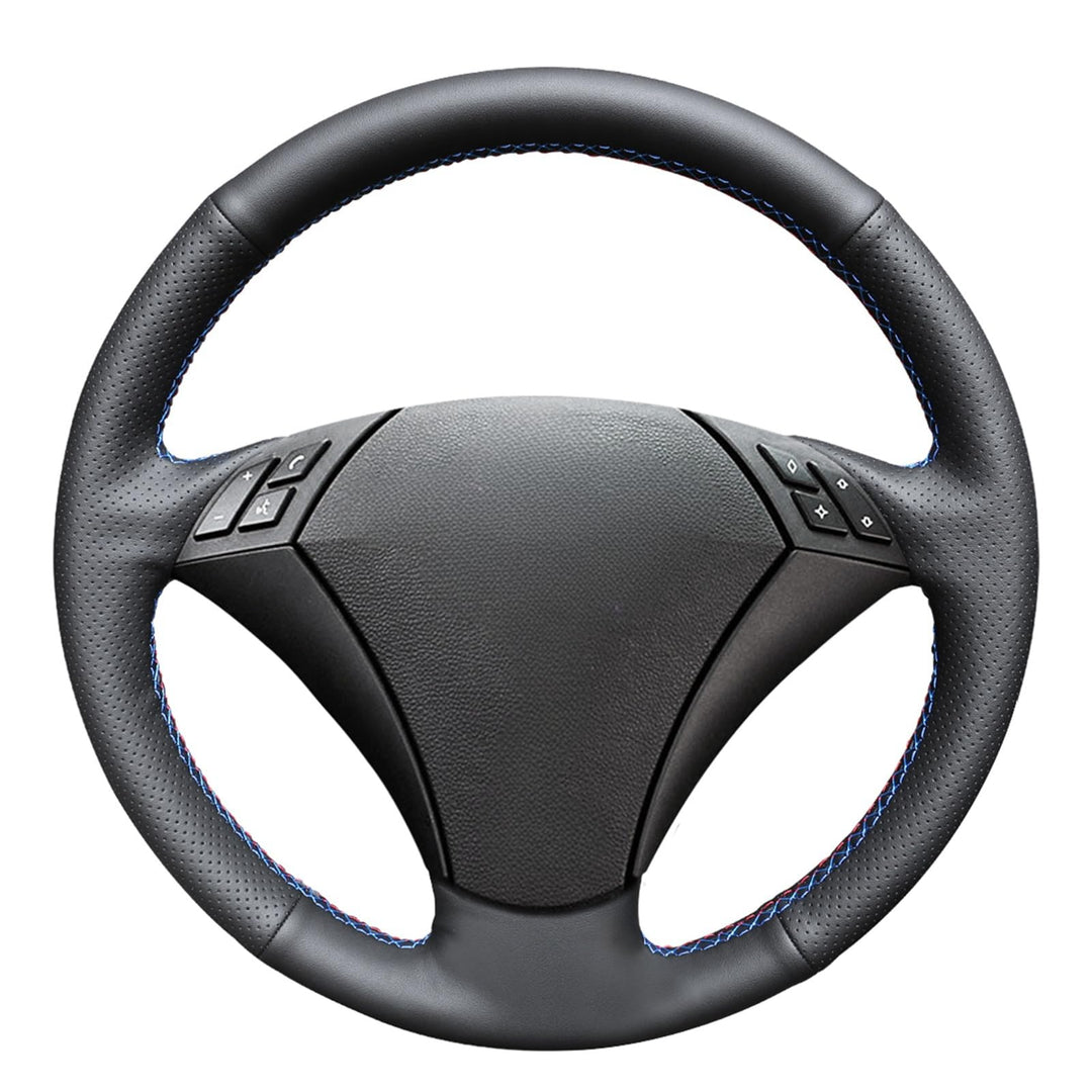 MEWANT Echt Leder Handgenähte Auto Lenkradhülle für BMW E60 (Sedan) 530d 2003-2009, E61 (Touring) 20
