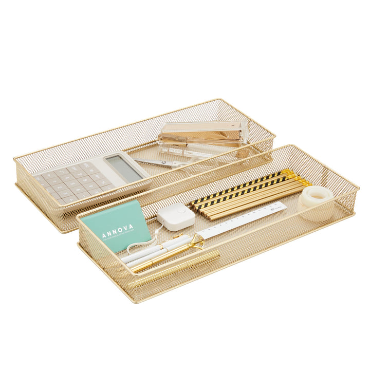 Annova Netz-Schubladenschrank und Regal, Organizer, Aufbewahrungskorb, für Schule, Büro, Zubehör, 2
