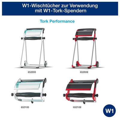 Tork 130100 Mehrzweck Papierwischtücher für W1 Bodenständer- und Wandhalter-System / 1-lagige Putztu