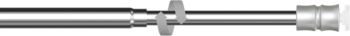 Interdeco Klemmstange (1 Stück), Klemmfix Scheibenstange mit Gummistopfen Chrom in 8/6 mm Ø, Flexo,