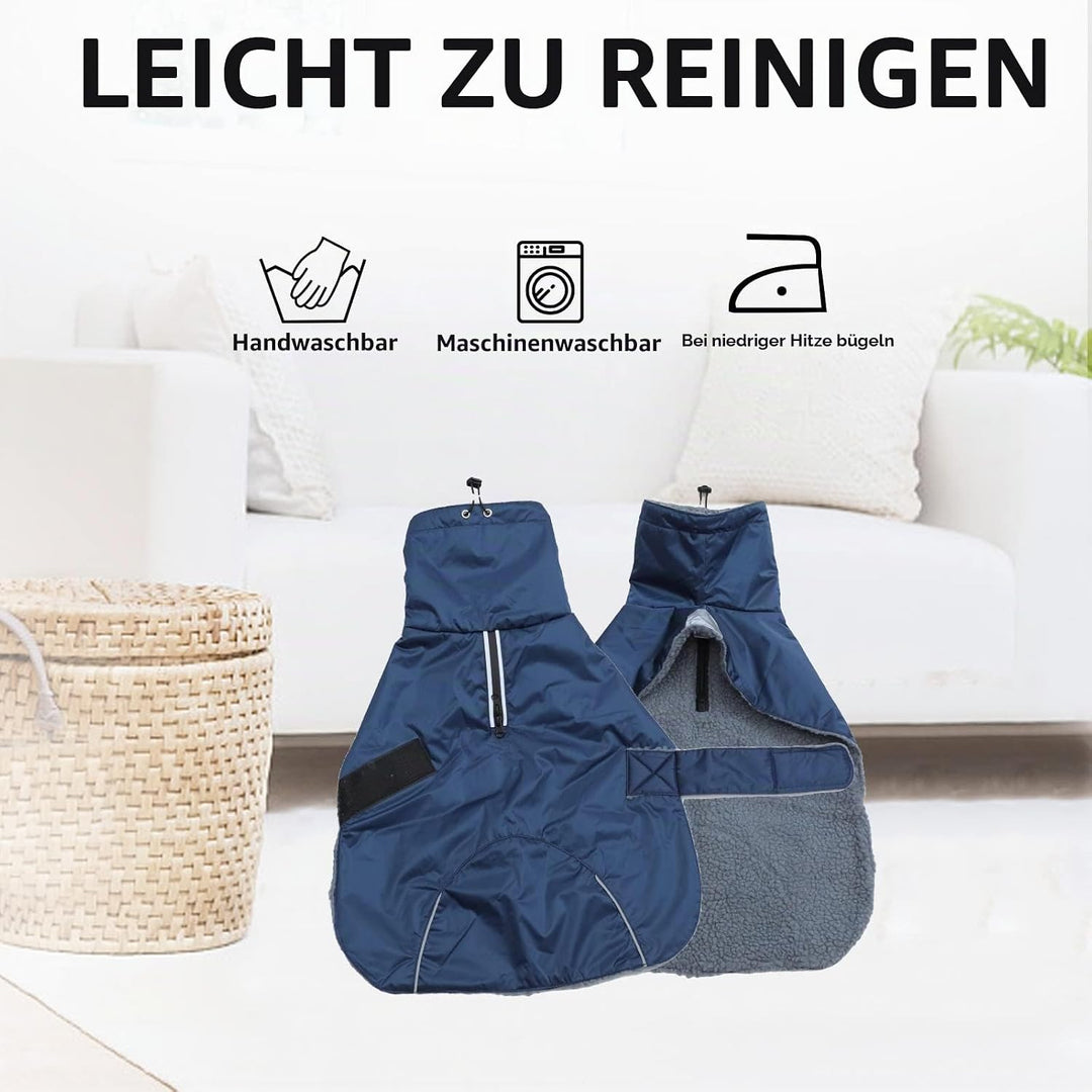 MOREZI Hundejacke ist eine wasserdichte, mit Fleece gefütterte Hundewinterjacke mit verstellbarem Gü