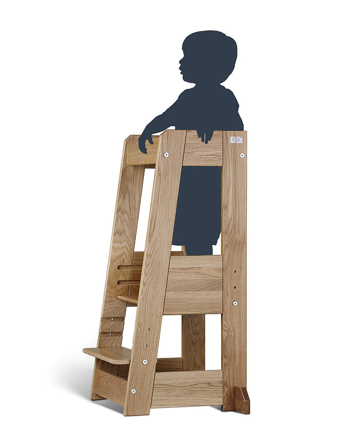 tiSsi ® Lernturm, Entdeckerturm Montessori mitwachsend Eiche Natur
