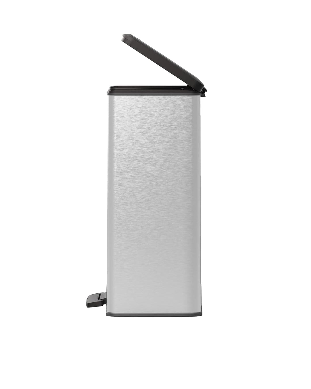 CURVER DECO BIN Mülleimer, Kunststoff, Silber metallic, 65L, Silber metallic