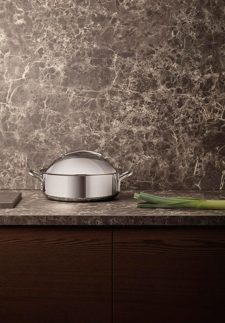 Eva Trio | Stainless Steel Sauteuse 3,5 l 24 cm keramischer Slip-Let®-Antihaftbeschichtung | Besonde