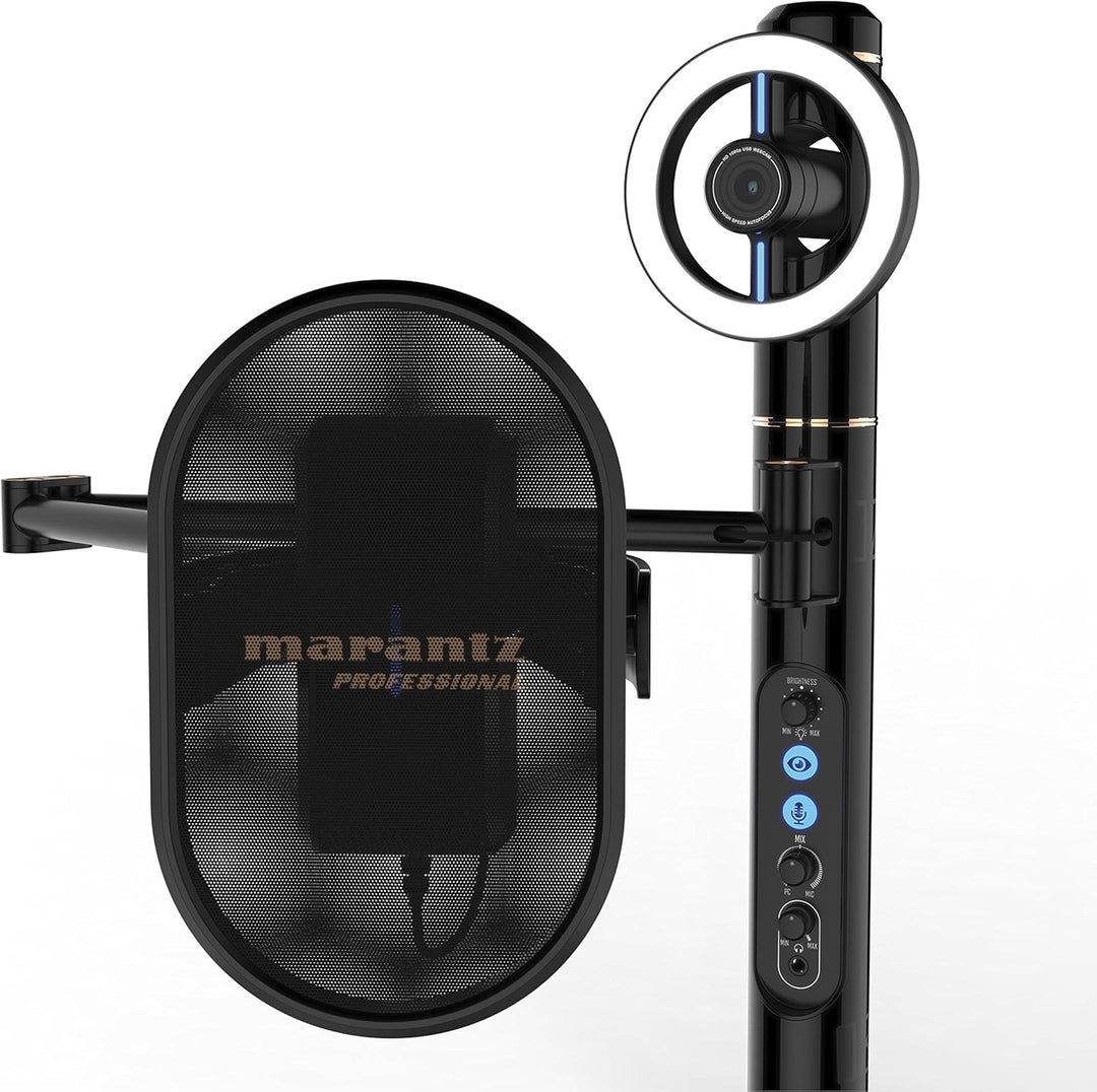 Marantz Professional Turret - Komplettes Podcast System mit Full HD Webcam, USB-Kondensatormikrofon