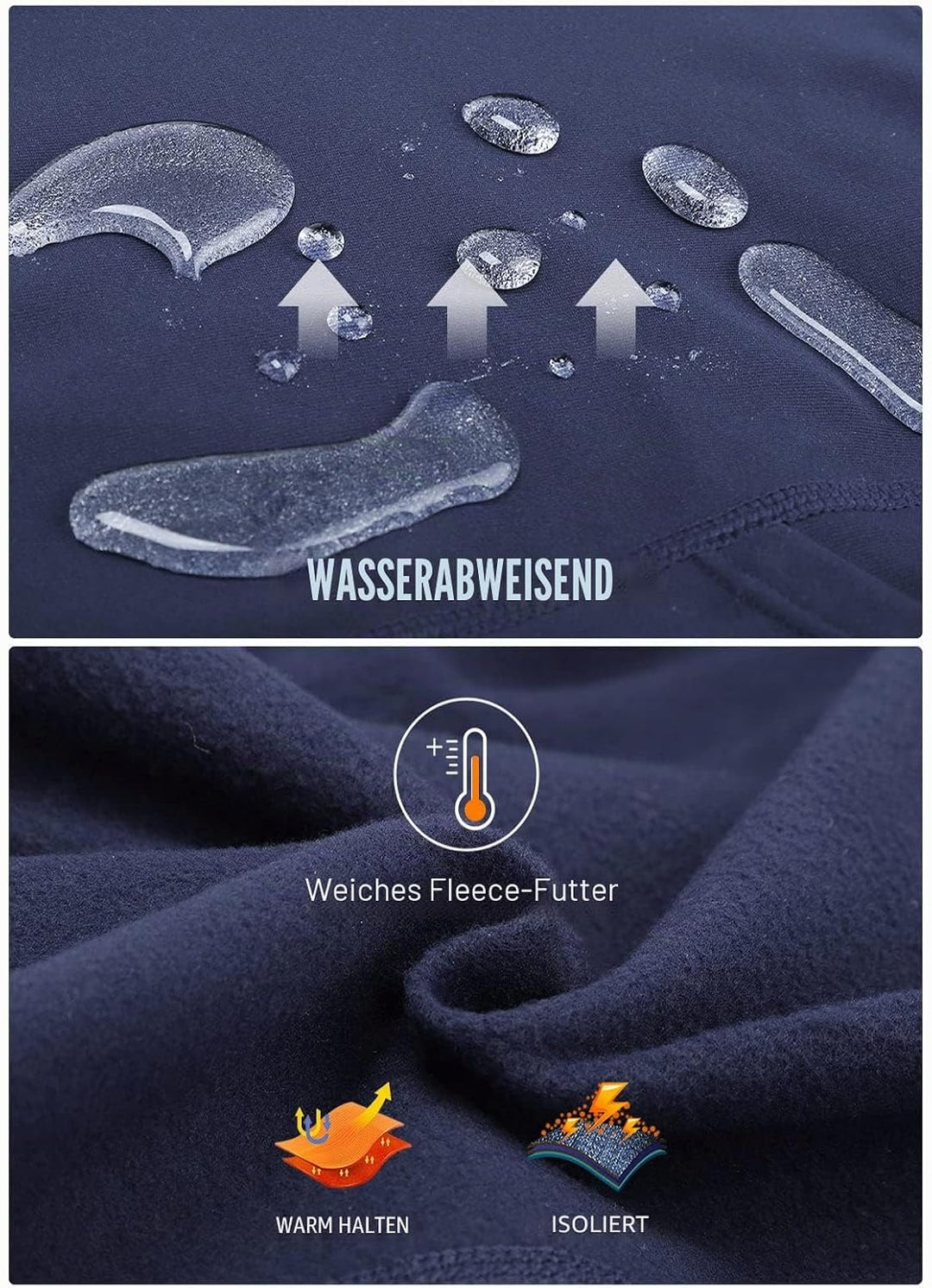 baleaf Thermoleggings Winter Damen Fahrradhose Lang mit Reissverschluss Warm Gefüttert Jogginghose R