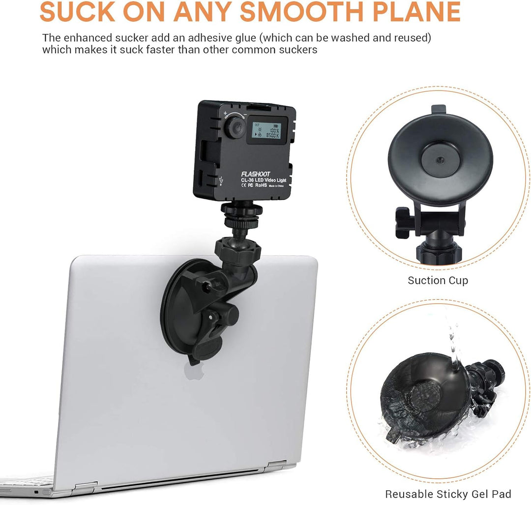 Flashoot CL-36 VideoConference Light Kit, LED-Licht 2800K-5000K CRI 95+ mit Diffusor kompatibel mit