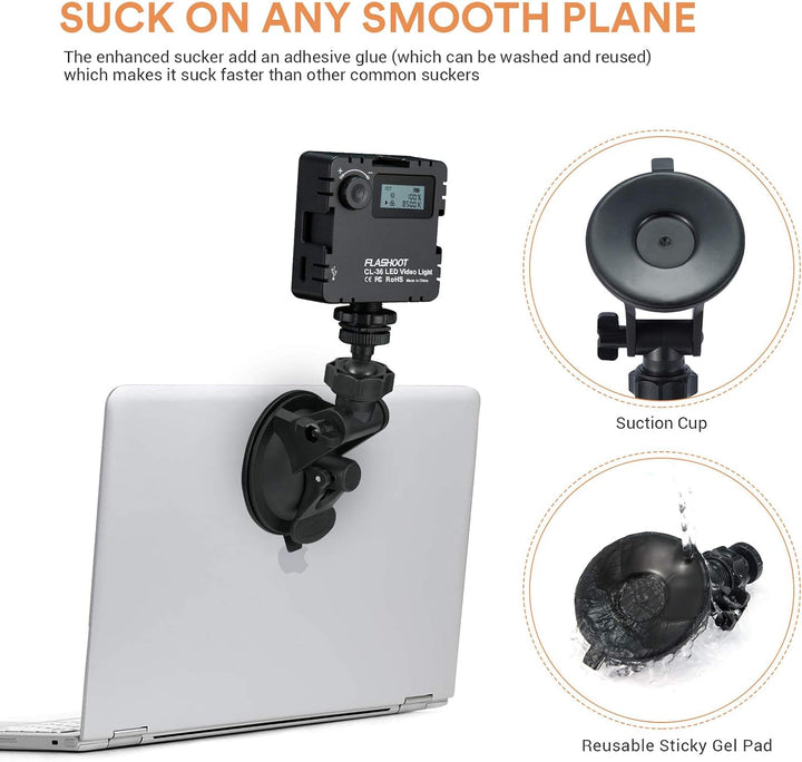 Flashoot CL-36 VideoConference Light Kit, LED-Licht 2800K-5000K CRI 95+ mit Diffusor kompatibel mit