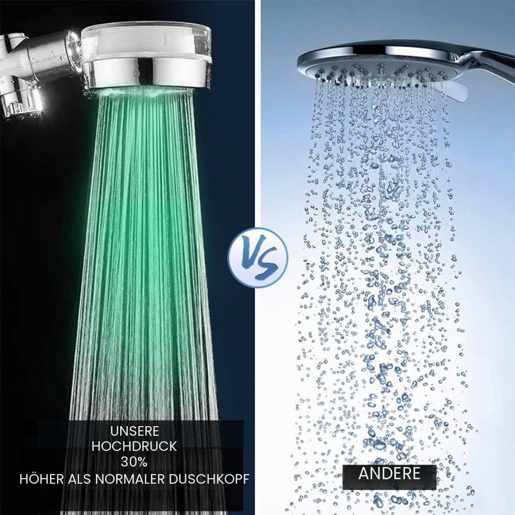 LED Duschkopf mit Farbwechsel, LED Handbrause 7 Farben Licht Automatische, Duschkopf mit Licht, Wass